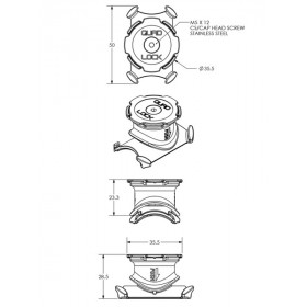 Support de smartphone vélo QUAD LOCK potence/guidon