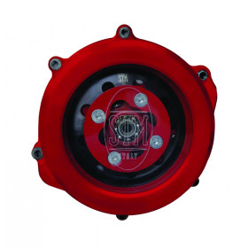 Carter d'embrayage STM rouge/transparent - KTM 250