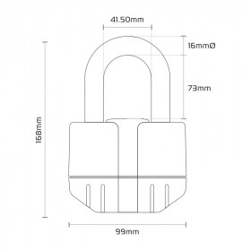 Antivol chaîne OXFORD Boss Alarm 16mm