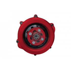 Carter d'embrayage STM rouge/transparent - Honda 250