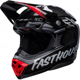 Casque BELL Moto-10 Spherical Fasthouse Privateer - Noir/Rouge
