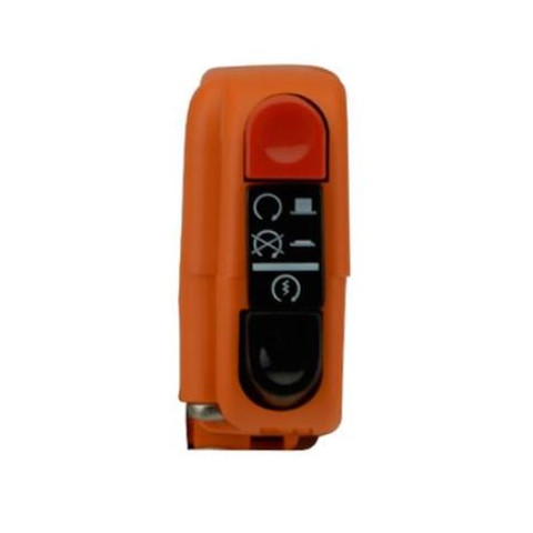 Commodo électrique droit Tommaselli orange avec interrupteur