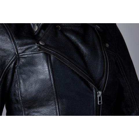 Veste RST Ripley2 cuir CE femme - Noir