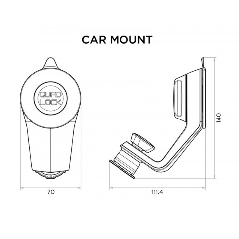 support voiture tableau de bord QUADLOCK TEAM 33