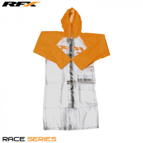 Imperméable long RFX Race (Transparent/ Orange) - taille M