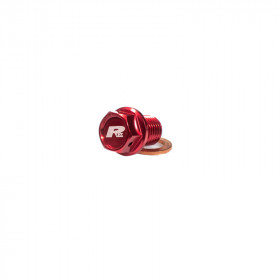 Bouchon de vidange magnétique RFX Pro (Rouge) [M8 x 35 mm x 1,25] -  Honda CRF450/450X