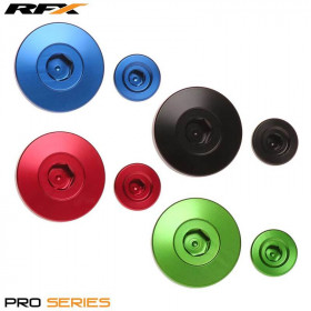 Jeu de bouchons de distribution de moteur RFX Pro (Noir) - Pour Kawasaki KXF250/450