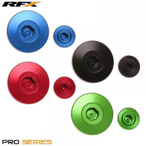 Jeu de bouchons de distribution de moteur RFX Pro (Bleu) - Pour Kawasaki KXF250/450