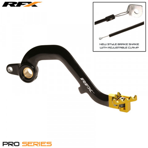 Levier de frein arrière RFX Pro FT (Noir/Jaune) - Suzuki RM125