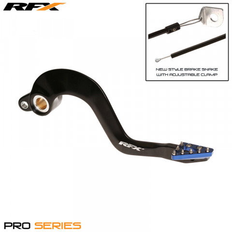 Levier de frein arrière RFX Pro ST (Anodisé dur noir/bleu) - Yamaha YZ125/250