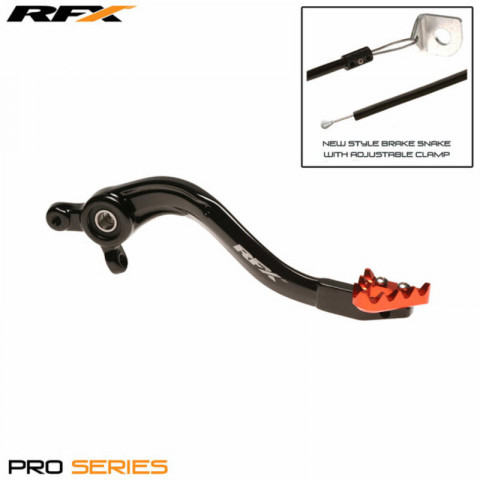 Levier de frein arrière RFX Pro ST (Anodisé dur noir/orange) - KTM SX/EXC250