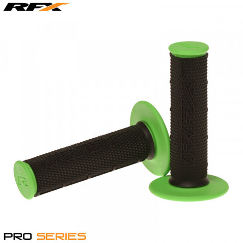 Paire de poignées bi-composant RFX Pro Series partie centrale noire  (Noir/ Vert)