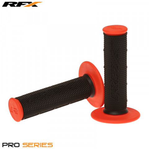 Paire de poignées bi-composant RFX Pro Series partie centrale noire  (Noir/Orange)