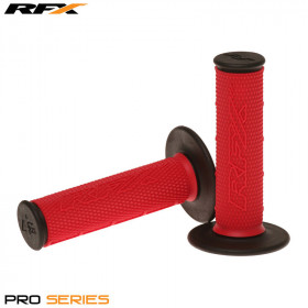 Paire de poignées bi-composant RFX Pro Series extrémités noires (Rouge/Noir)