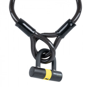 Câble antivol OXFORD Loop Lock15 + Mini-cadenas - 15mm x 2.0m