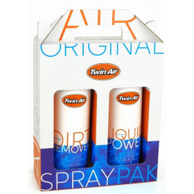 Pack nettoyage TWIN AIR Liquid Power Spray + Dirt Remover - 2x500ml