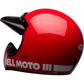 Casque BELL Moto-3 Classic - Rouge brillant