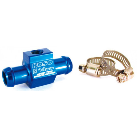 Adaptateur sonde de températue d'eau Koso durite Ø14mm