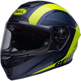 Casque BELL Race Star Flex DLX Tantrum 2 - Bleu marine/Jaune Hi-Viz