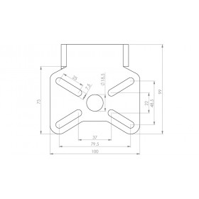 Support de plaque HIGHSIDER Akron-RS Pro