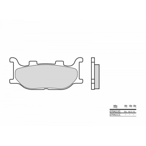 Plaquettes de frein BREMBO Scooter carbone céramique - 07042