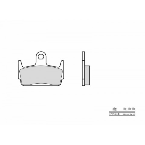 Plaquettes de frein BREMBO Scooter carbone céramique - 07016