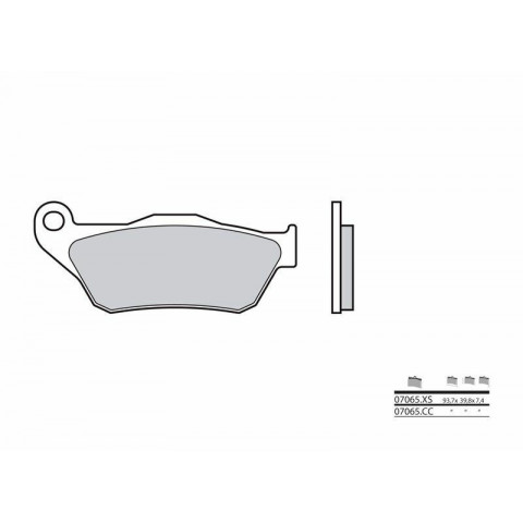 Plaquettes de frein BREMBO Scooter carbone céramique - 07065