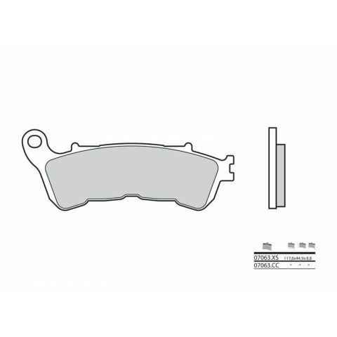 Plaquettes de frein BREMBO Scooter carbone céramique - 07063