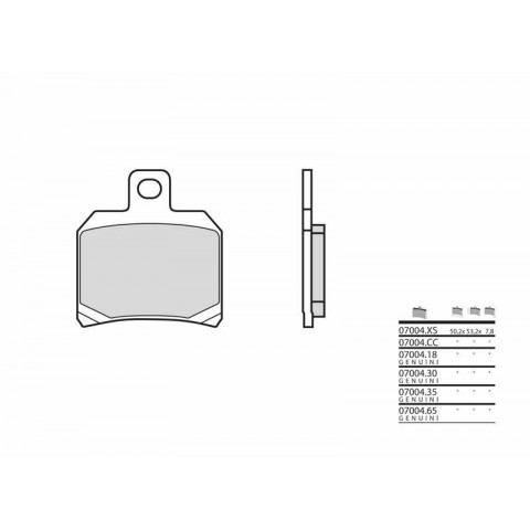 Plaquettes de frein BREMBO Scooter carbone céramique - 07004