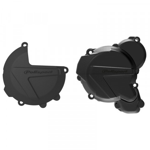 Protections de carters d'embrayage et d'allumage POLISPORT noir