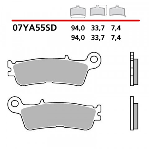 Plaquettes de frein BREMBO métal fritté - 07YA55SD