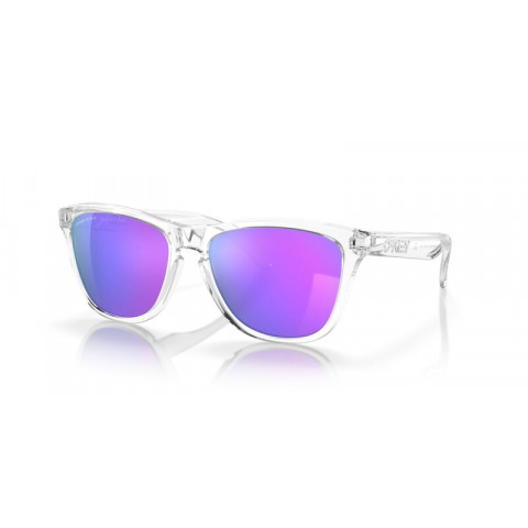 Lunettes de soleil OAKLEY Frogskins - verres Prizm Violet, monture Polished  Clear