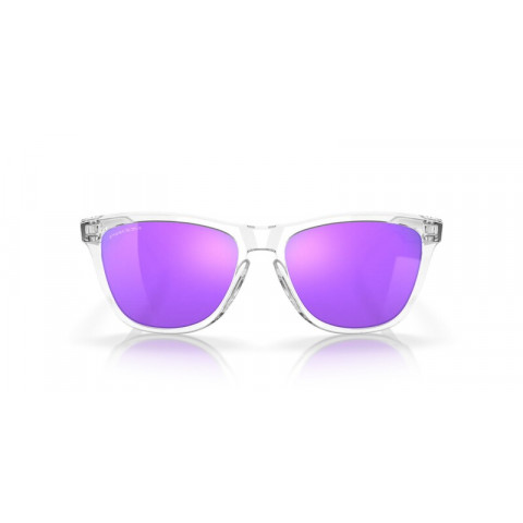 Lunettes de soleil OAKLEY Frogskins - verres Prizm Violet, monture Polished  Clear