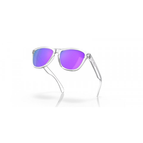 Lunettes de soleil OAKLEY Frogskins - verres Prizm Violet, monture Polished  Clear