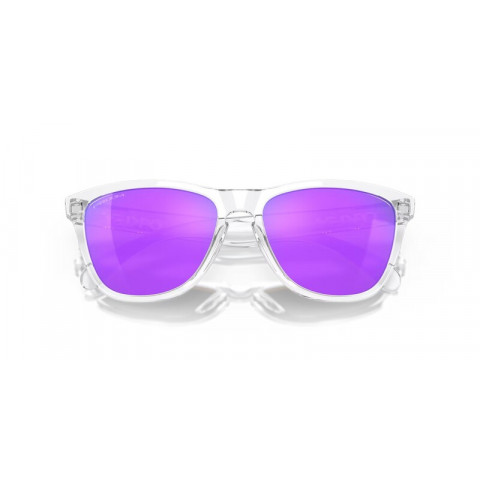 Lunettes de soleil OAKLEY Frogskins - verres Prizm Violet, monture Polished  Clear