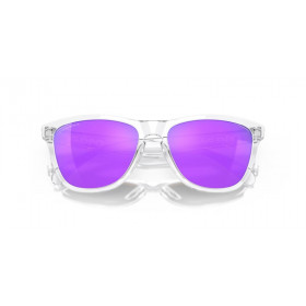 Lunettes de soleil OAKLEY Frogskins - verres Prizm Violet, monture Polished  Clear