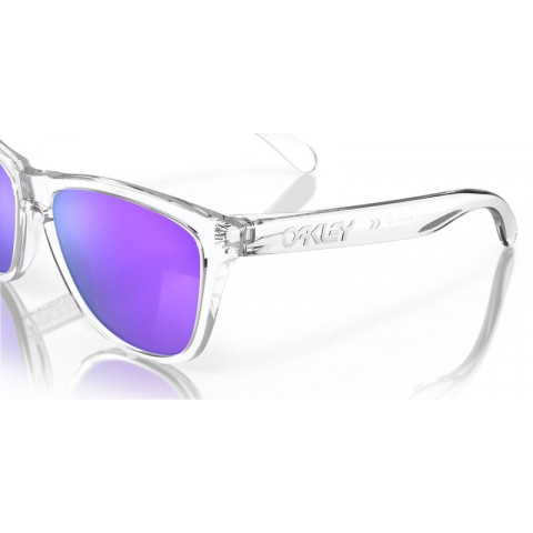 Lunettes de soleil OAKLEY Frogskins - verres Prizm Violet, monture Polished  Clear