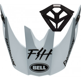 Kit visière et ventilation de bouche BELL Moto-10 Spherical - Fasthouse Mod Squad Gloss White/Black