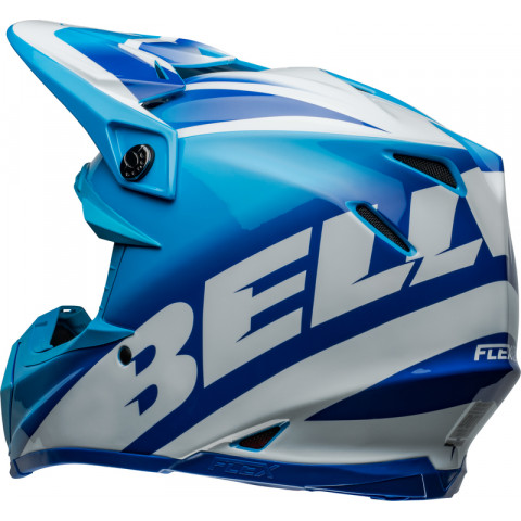 Casque BELL Moto-9S Flex - Rail Gloss Blue/White