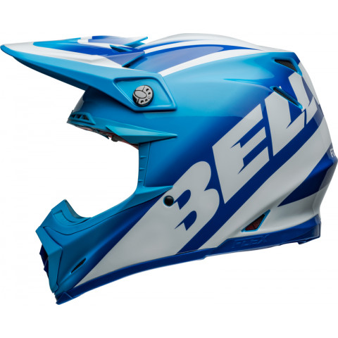 Casque BELL Moto-9S Flex - Rail Gloss Blue/White