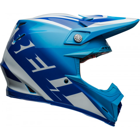 Casque BELL Moto-9S Flex - Rail Gloss Blue/White