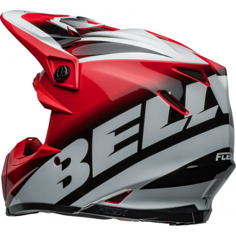 Casque BELL Moto-9S Flex - Rail Gloss Red/White