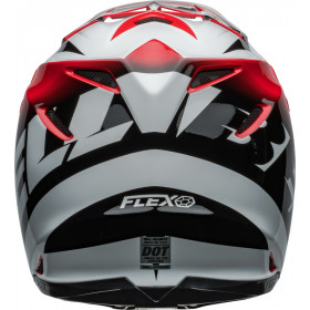 Casque BELL Moto-9S Flex - Rail Gloss Red/White