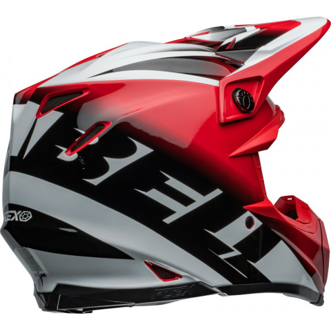 Casque BELL Moto-9S Flex - Rail Gloss Red/White