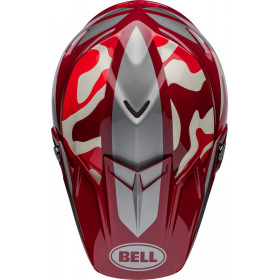 Casque BELL Moto-9S Flex - Ferrandis Méchant Gloss Red/Silver