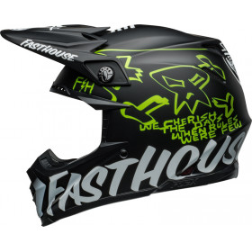 Casque BELL Moto-9S Flex - Fasthouse MC Core Matte Black/Yellow