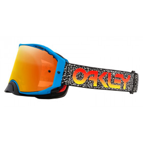 Masque OAKLEY Airbrake MX - Blue Crackle écran Fire Iridium