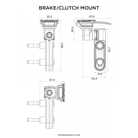 Support de smartphone QUAD LOCK maître cylindre frein/embrayage