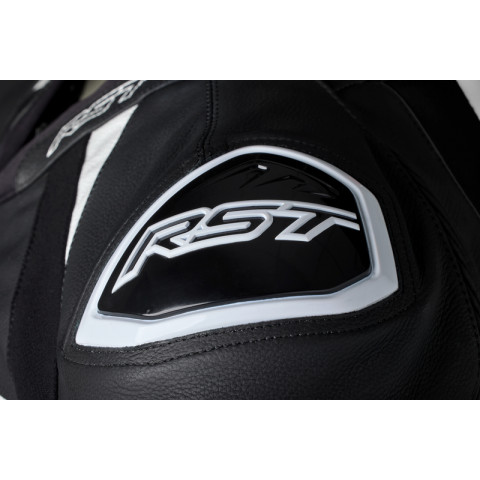 Veste cuir RST TracTech Evo 5 CE homme - noir/blanc/noir