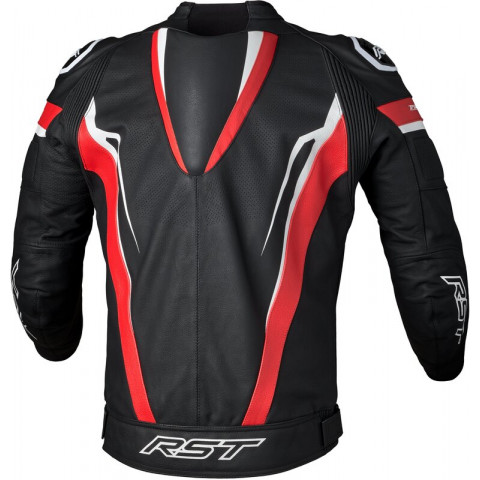 Veste cuir RST TracTech Evo 5 CE homme - rouge/noir/blanc